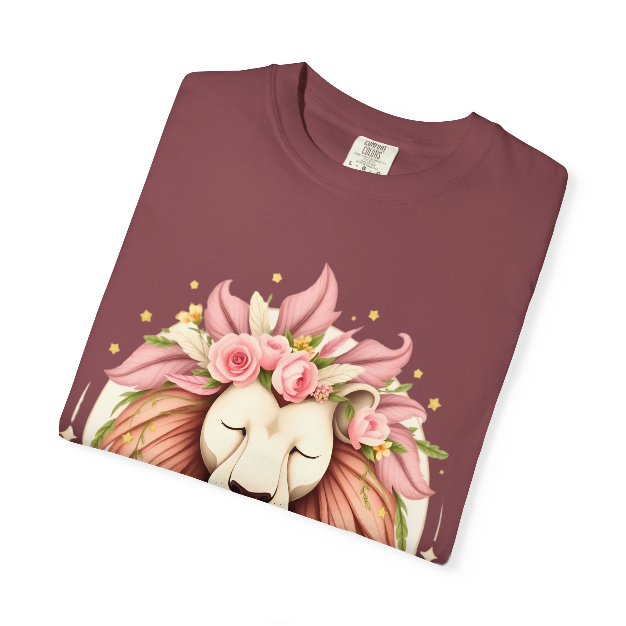 Flower Crown Lion T-Shirt — Beautiful Boho Tee 2025 Top Pick - Image 87