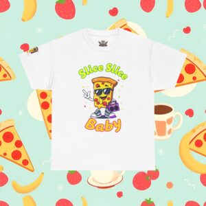 Pizza T-Shirt — Slice Slice Baby (Unisex Heavy Cotton Tee)
