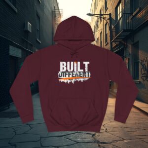 Built Different Hoodie front graphic streeweer