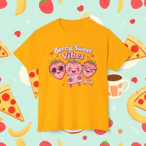 Strawberry T-Shirt — Berry Sweet Vibes (Unisex HD Cotton™ Tee)