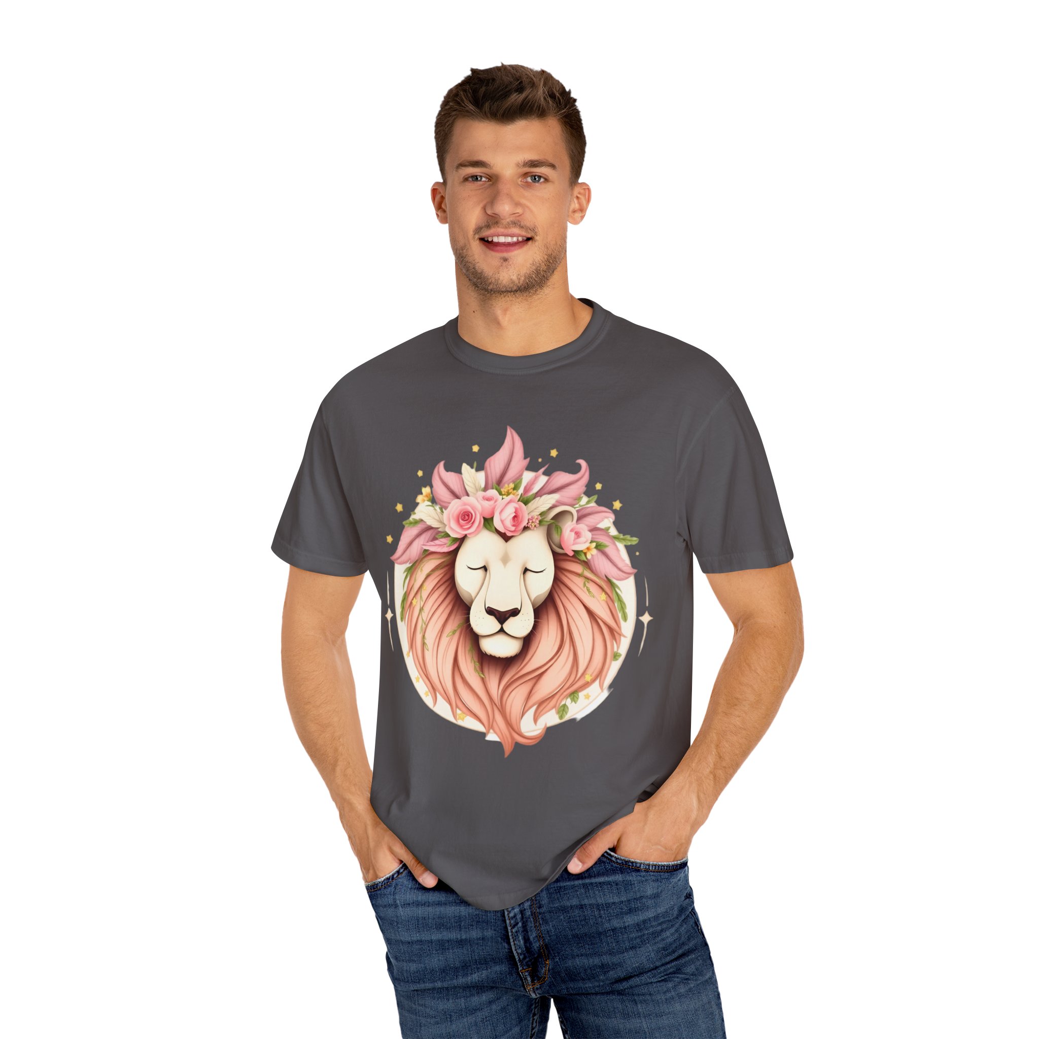 Flower Crown Lion T-Shirt — Beautiful Boho Tee 2025 Top Pick - Image 67