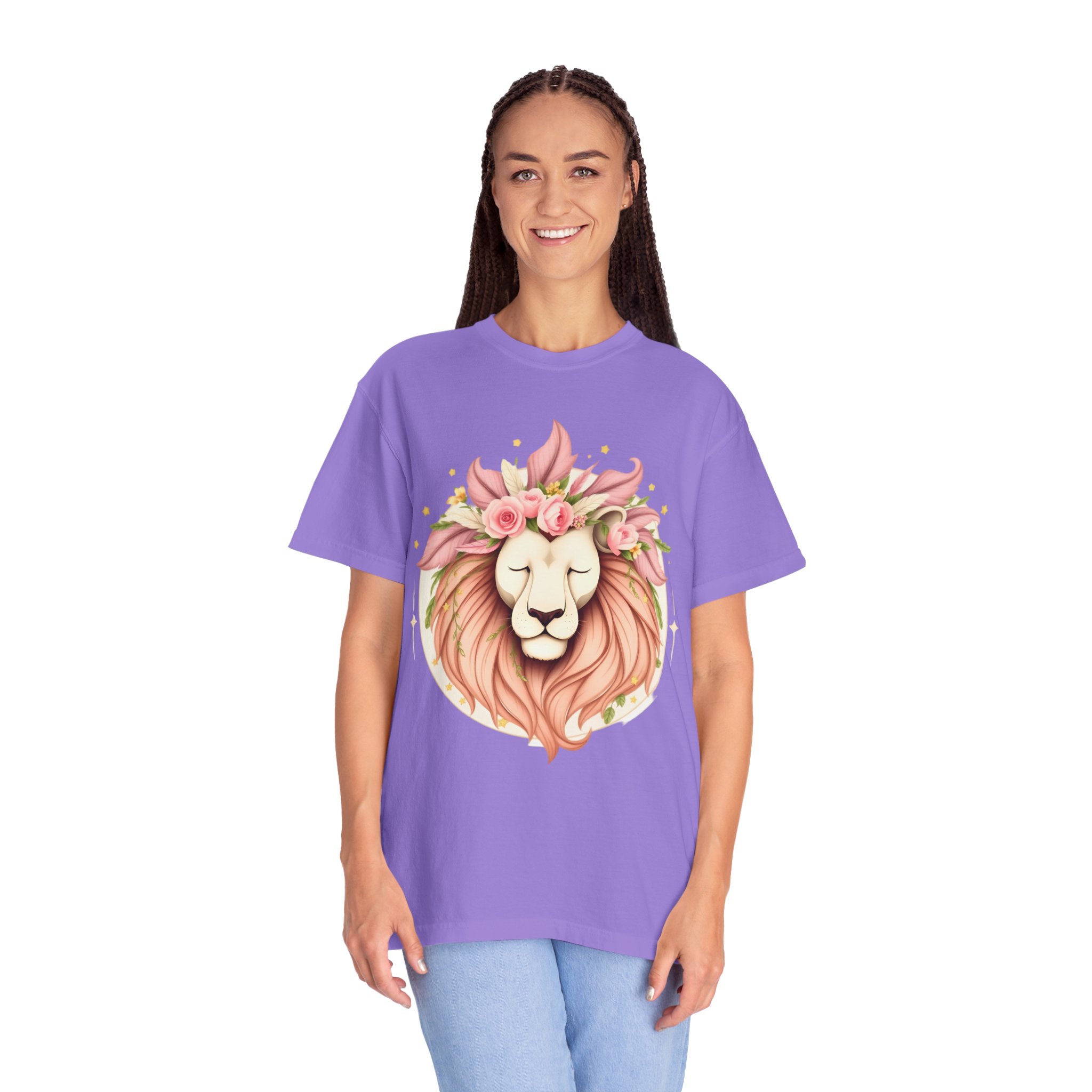 Flower Crown Lion T-Shirt — Beautiful Boho Tee 2025 Top Pick - Image 75