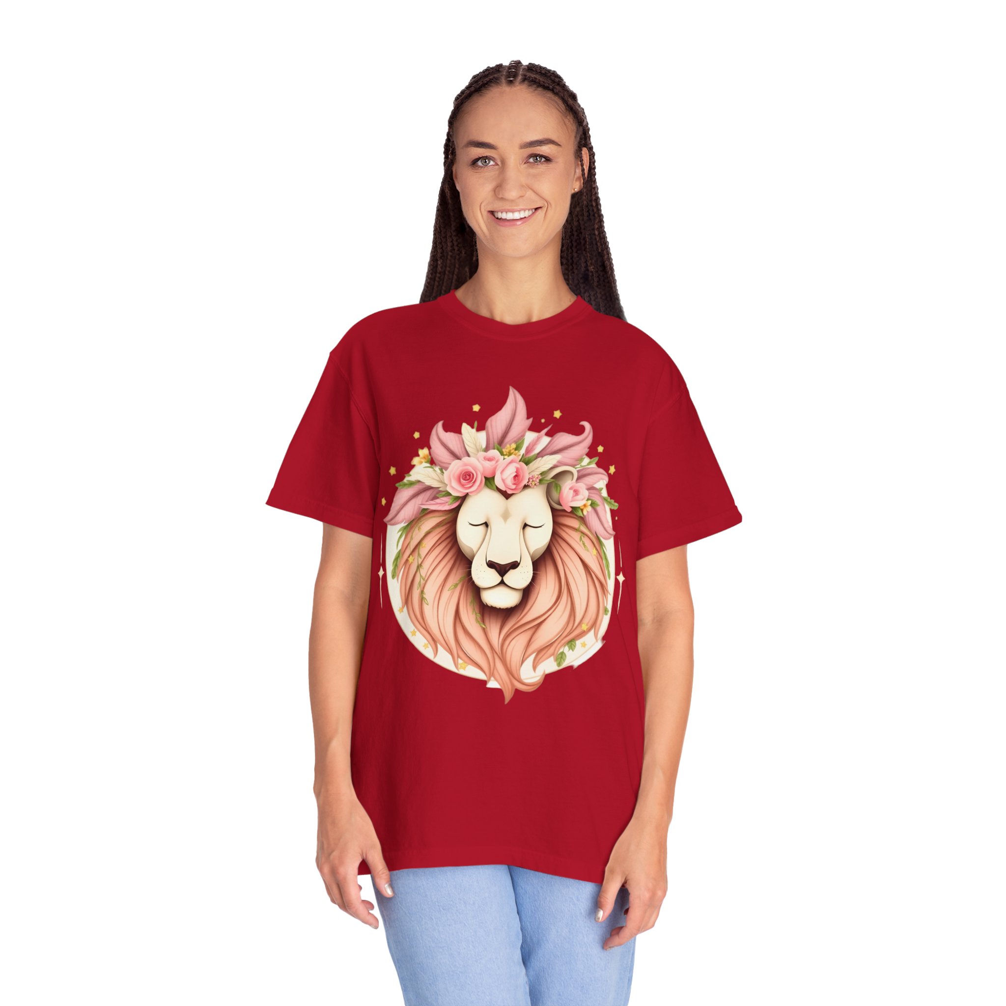 Flower Crown Lion T-Shirt — Beautiful Boho Tee 2025 Top Pick - Image 103