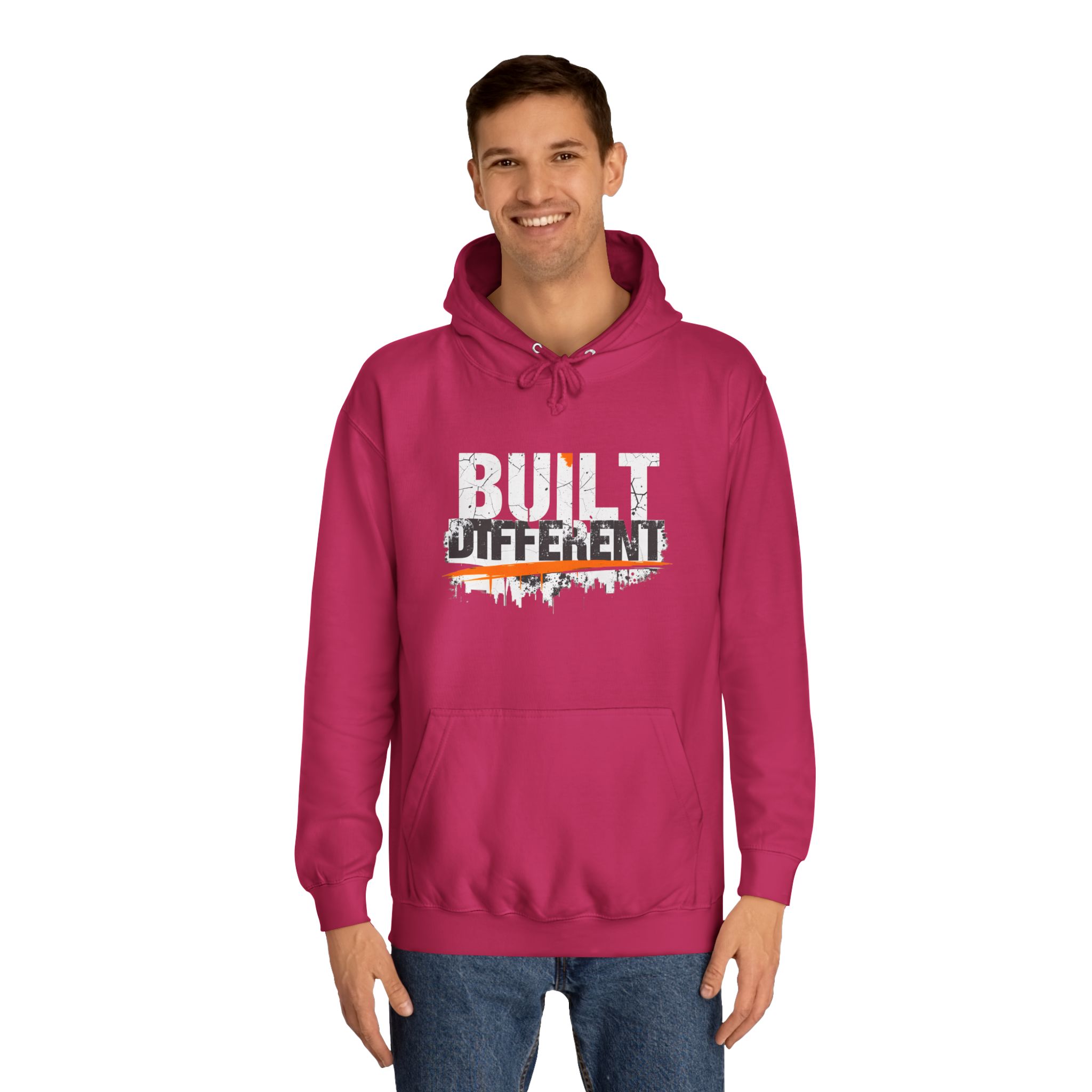 Built Different Hoodie – Unisex College Essential | Cozy 80/20 Fleece (2025) - Image 39