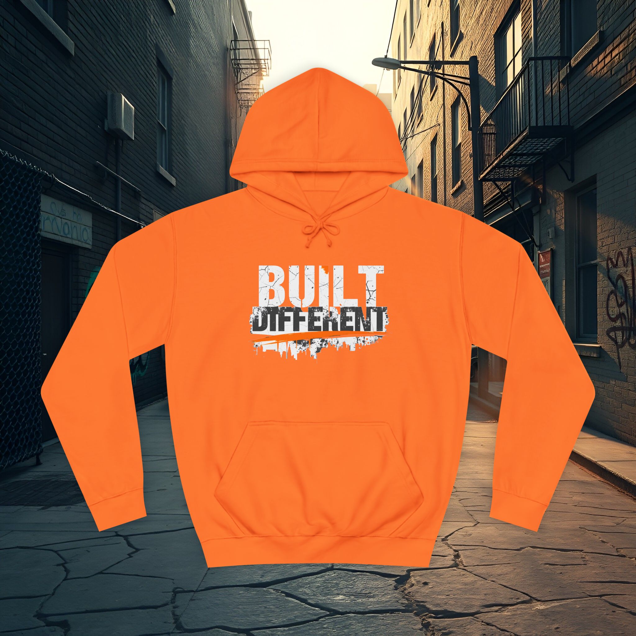 Built Different Hoodie – Unisex College Essential | Cozy 80/20 Fleece (2025) - Image 4