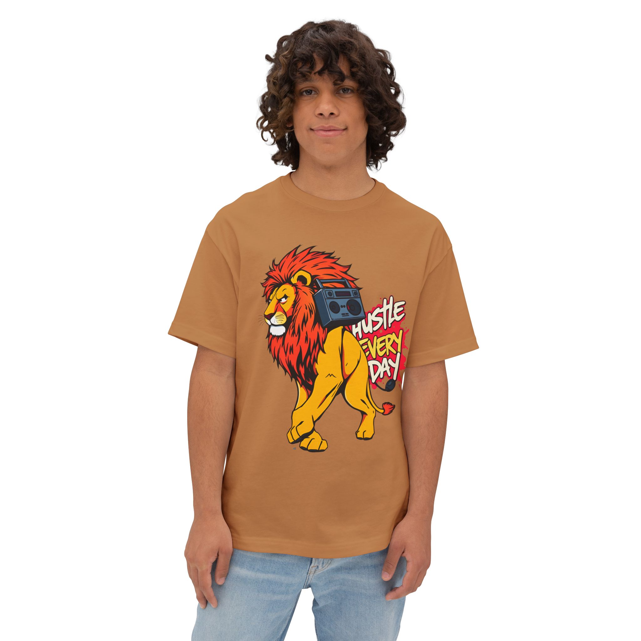 Hustle Every Day Lion T-Shirt — Bold Hustle Tee 2025 (Unisex Oversized) - Image 27