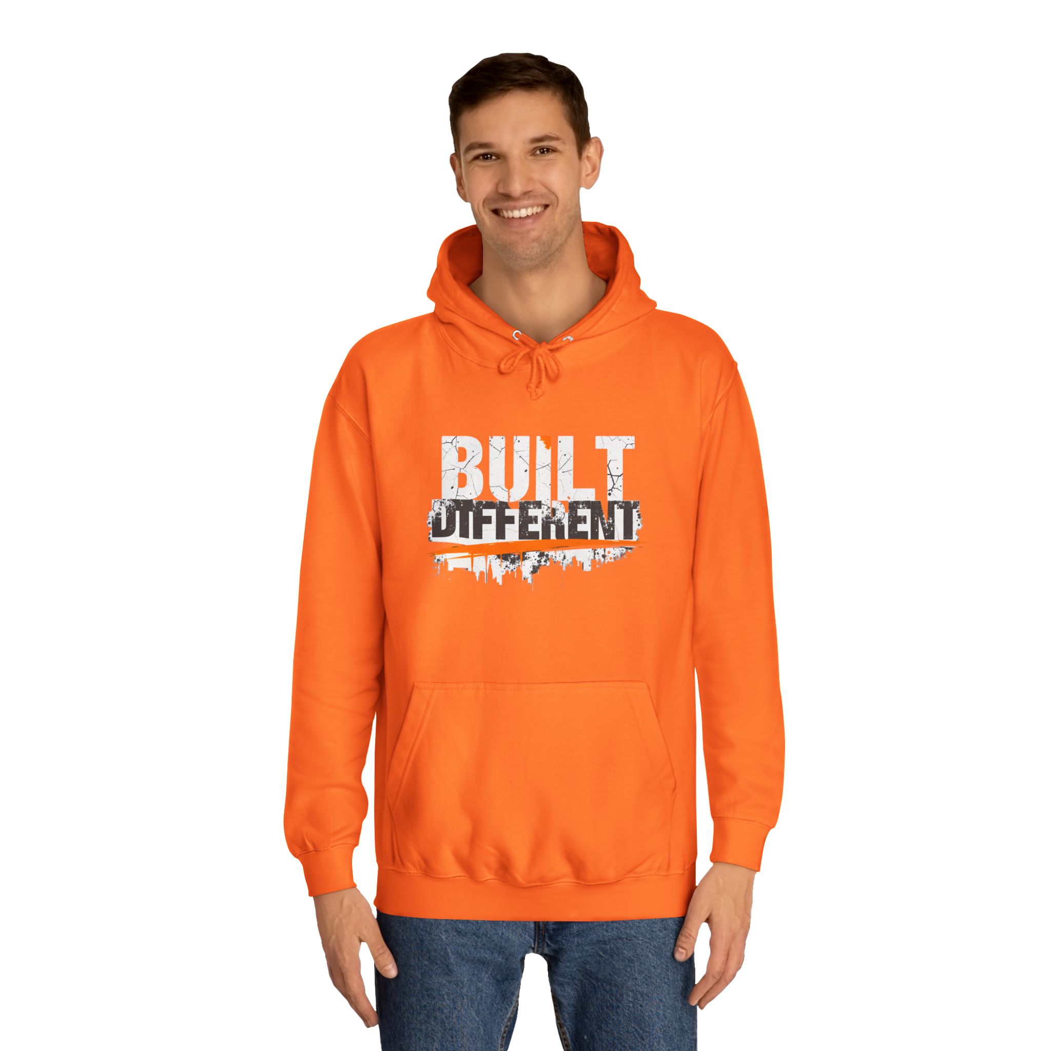 Built Different Hoodie – Unisex College Essential | Cozy 80/20 Fleece (2025) - Image 6