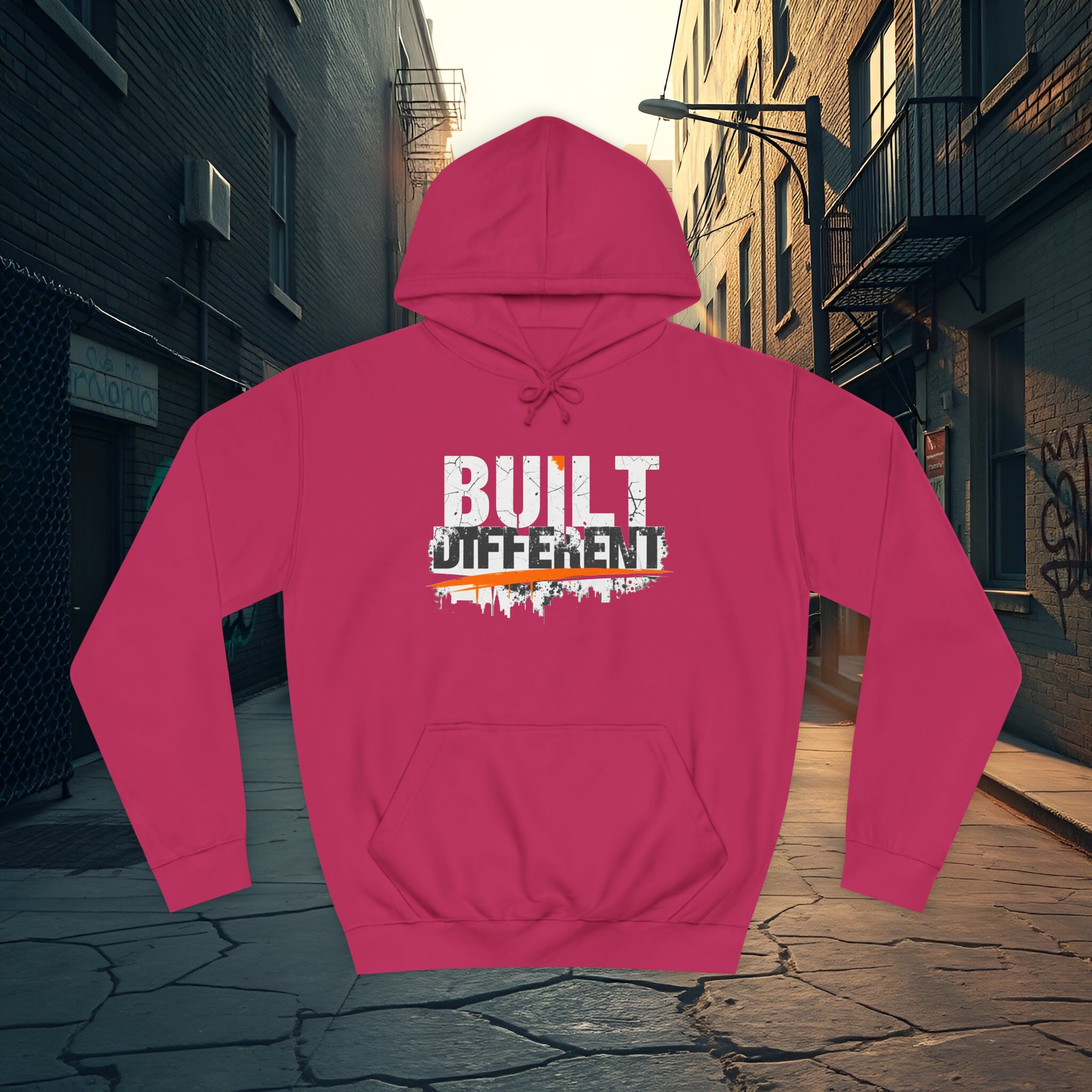Built Different Hoodie – Unisex College Essential | Cozy 80/20 Fleece (2025) - Image 37