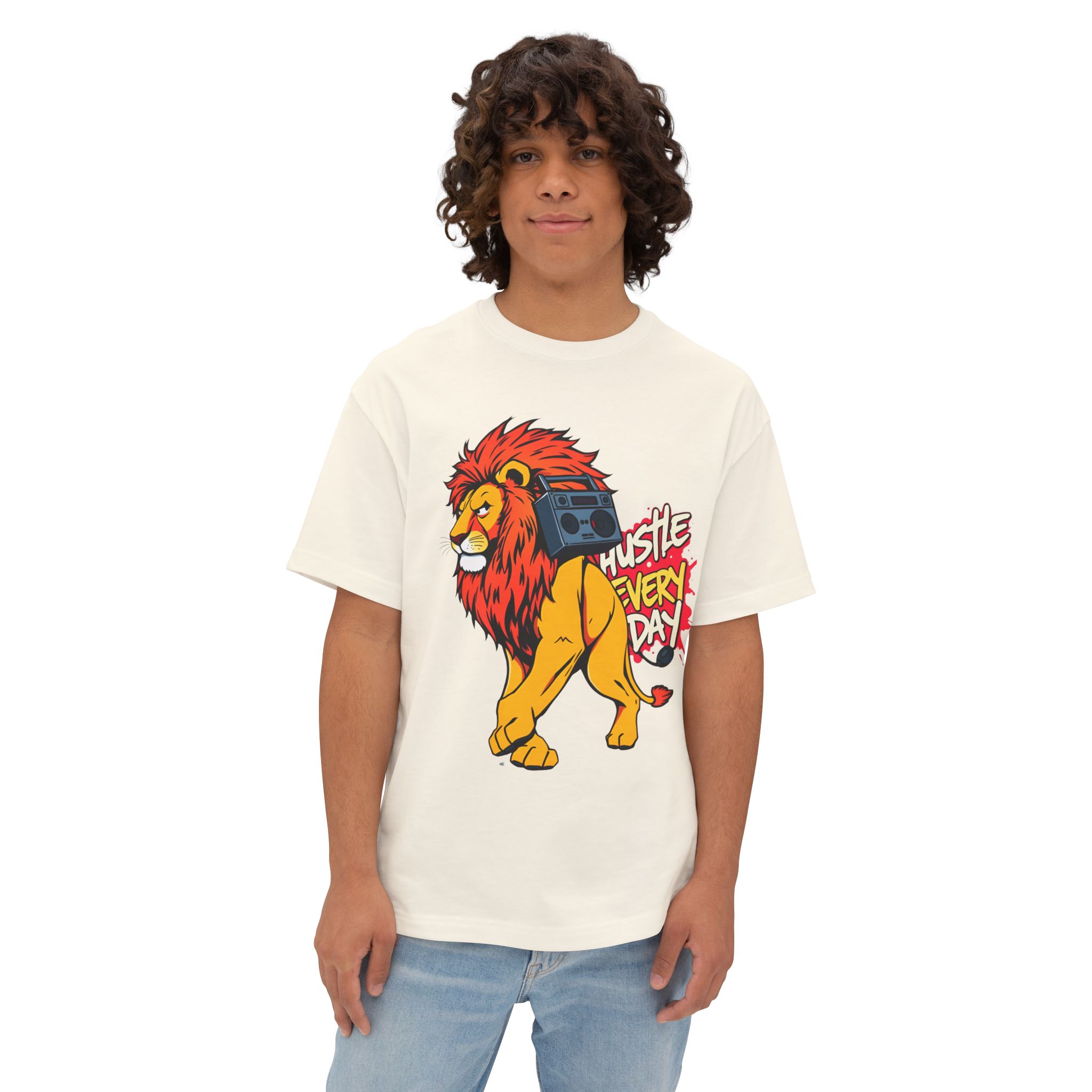 Hustle Every Day Lion T-Shirt — Bold Hustle Tee 2025 (Unisex Oversized) - Image 21
