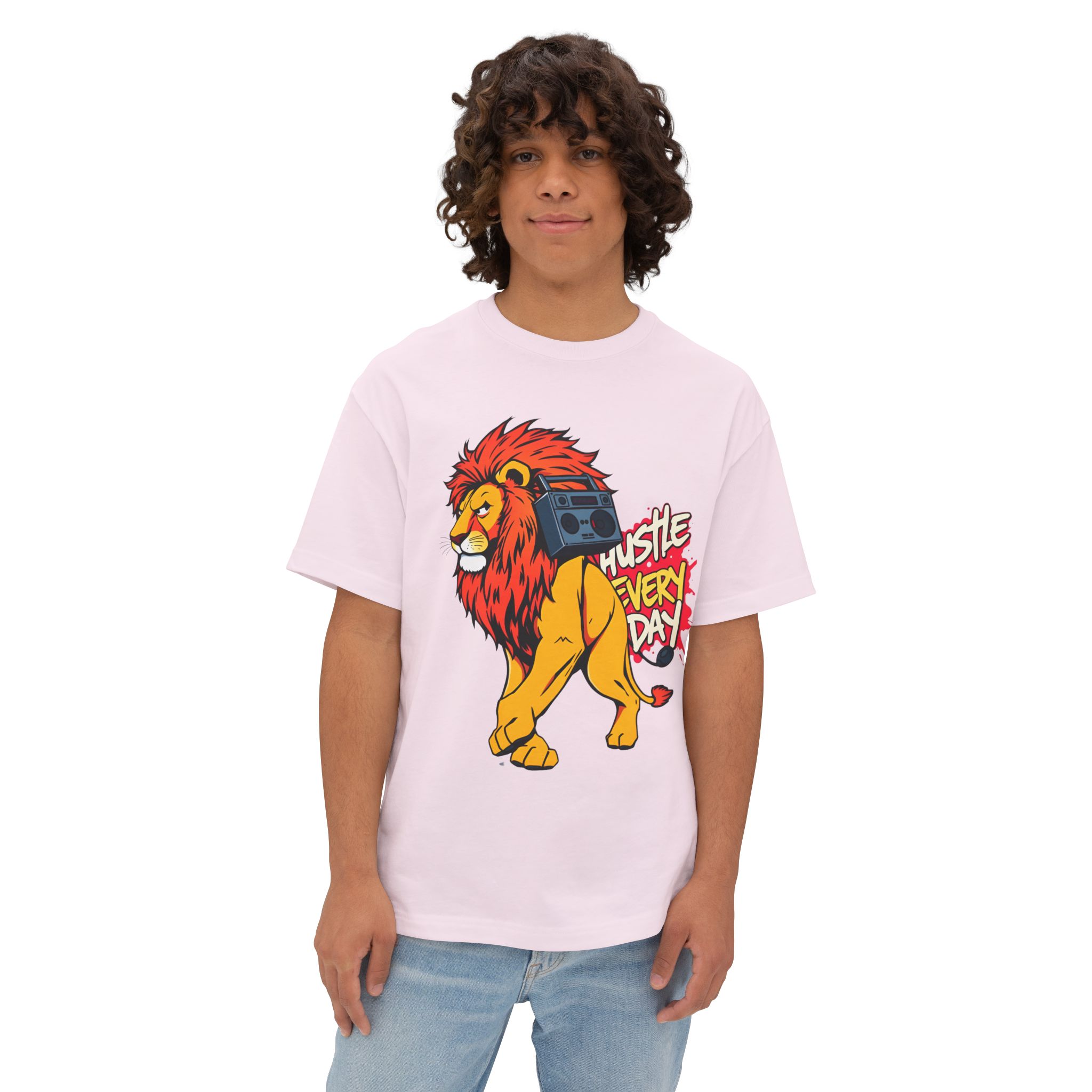 Hustle Every Day Lion T-Shirt — Bold Hustle Tee 2025 (Unisex Oversized) - Image 15