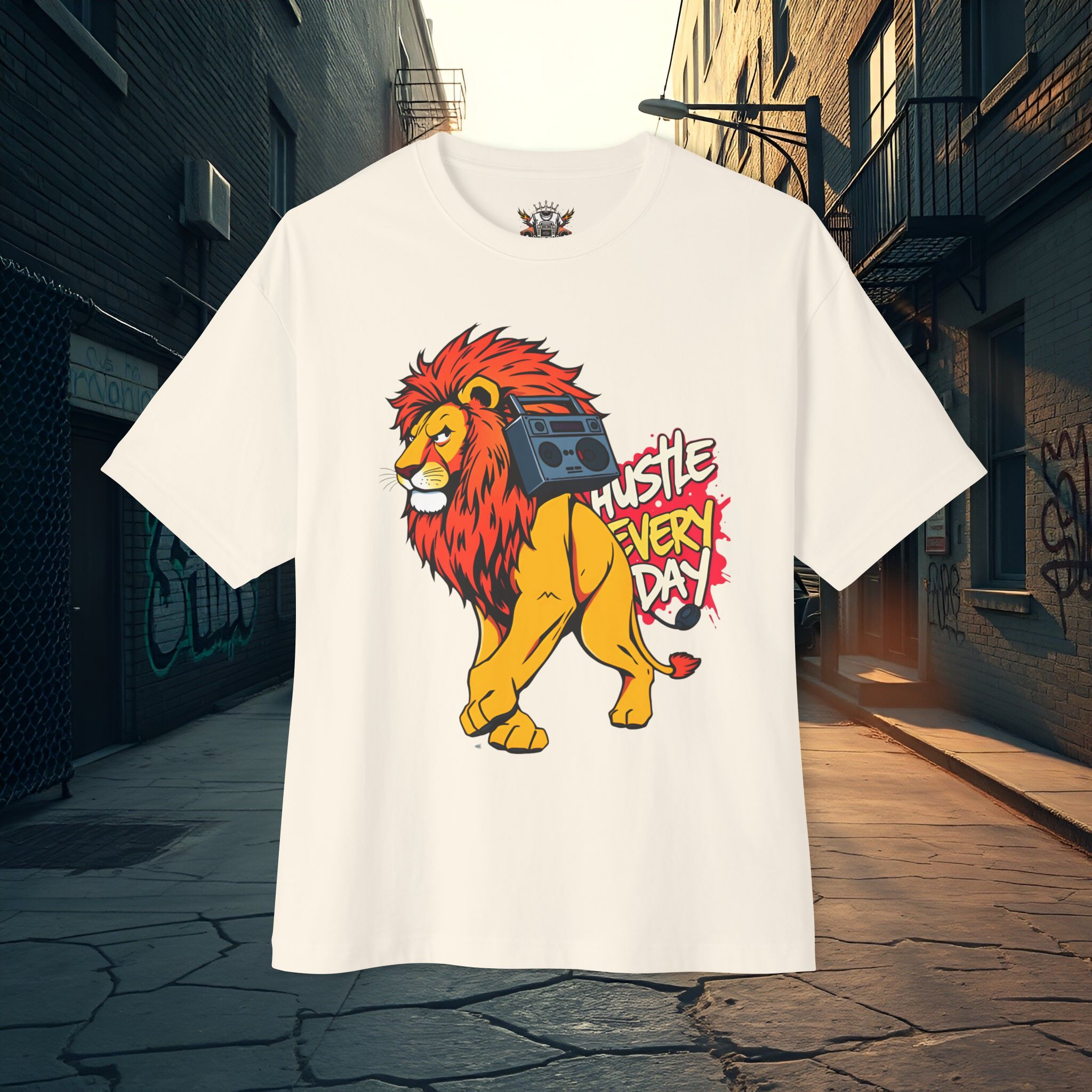 Hustle Every Day Lion T-Shirt — Bold Hustle Tee 2025 (Unisex Oversized) - Image 19