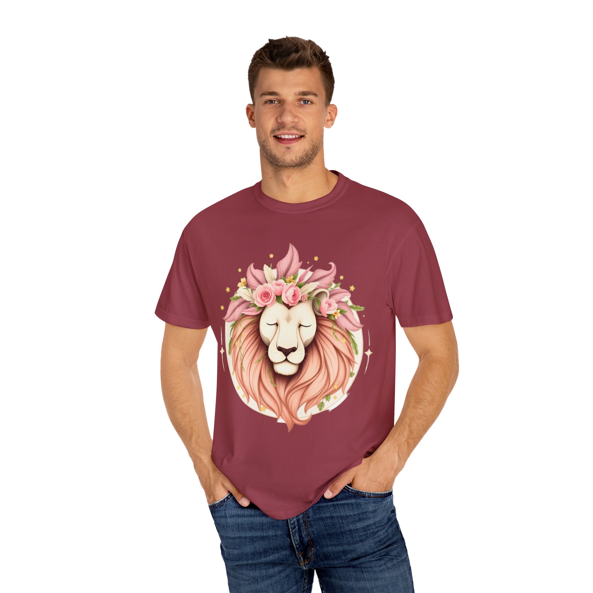 Flower Crown Lion T-Shirt — Beautiful Boho Tee 2025 Top Pick - Image 95