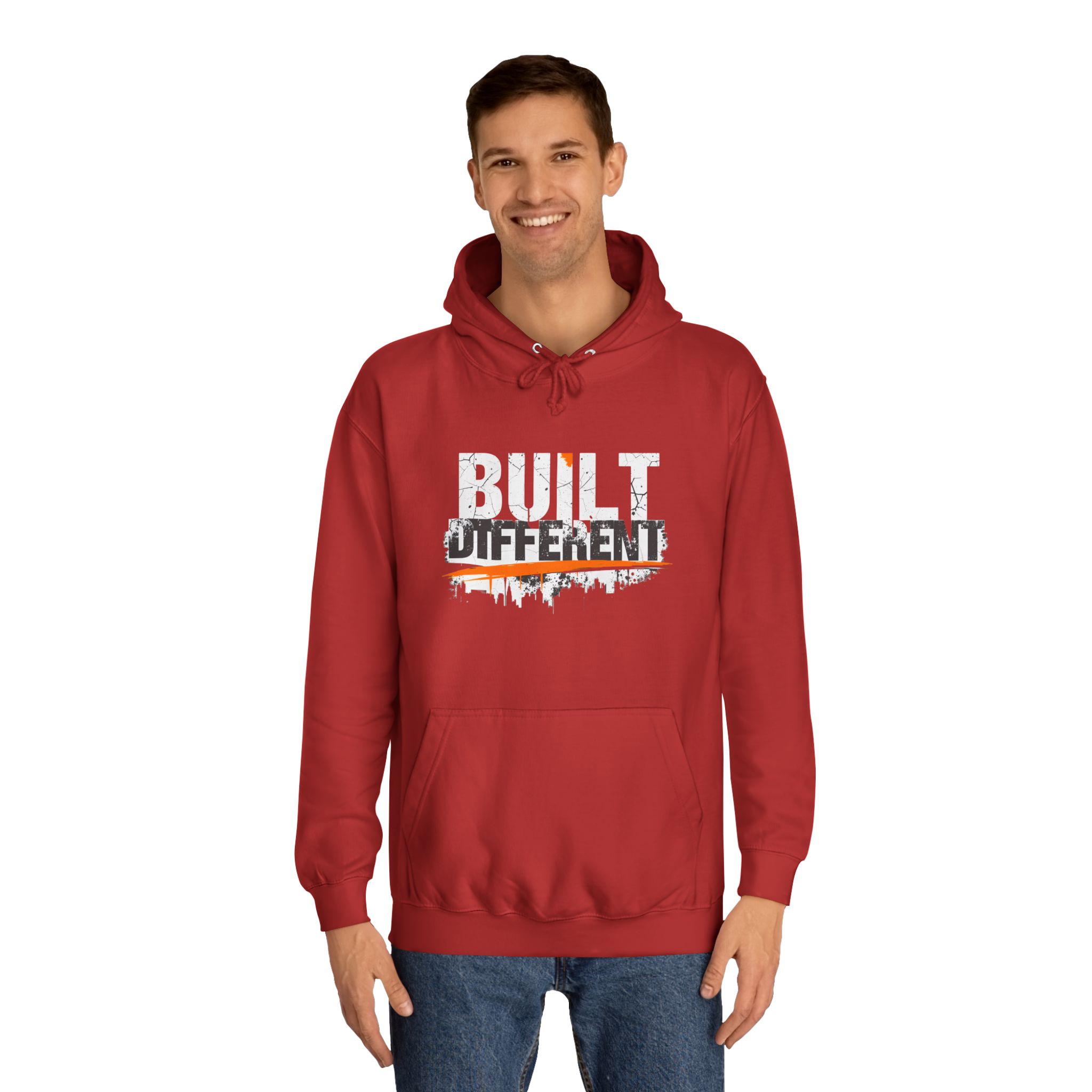 Built Different Hoodie – Unisex College Essential | Cozy 80/20 Fleece (2025) - Image 45