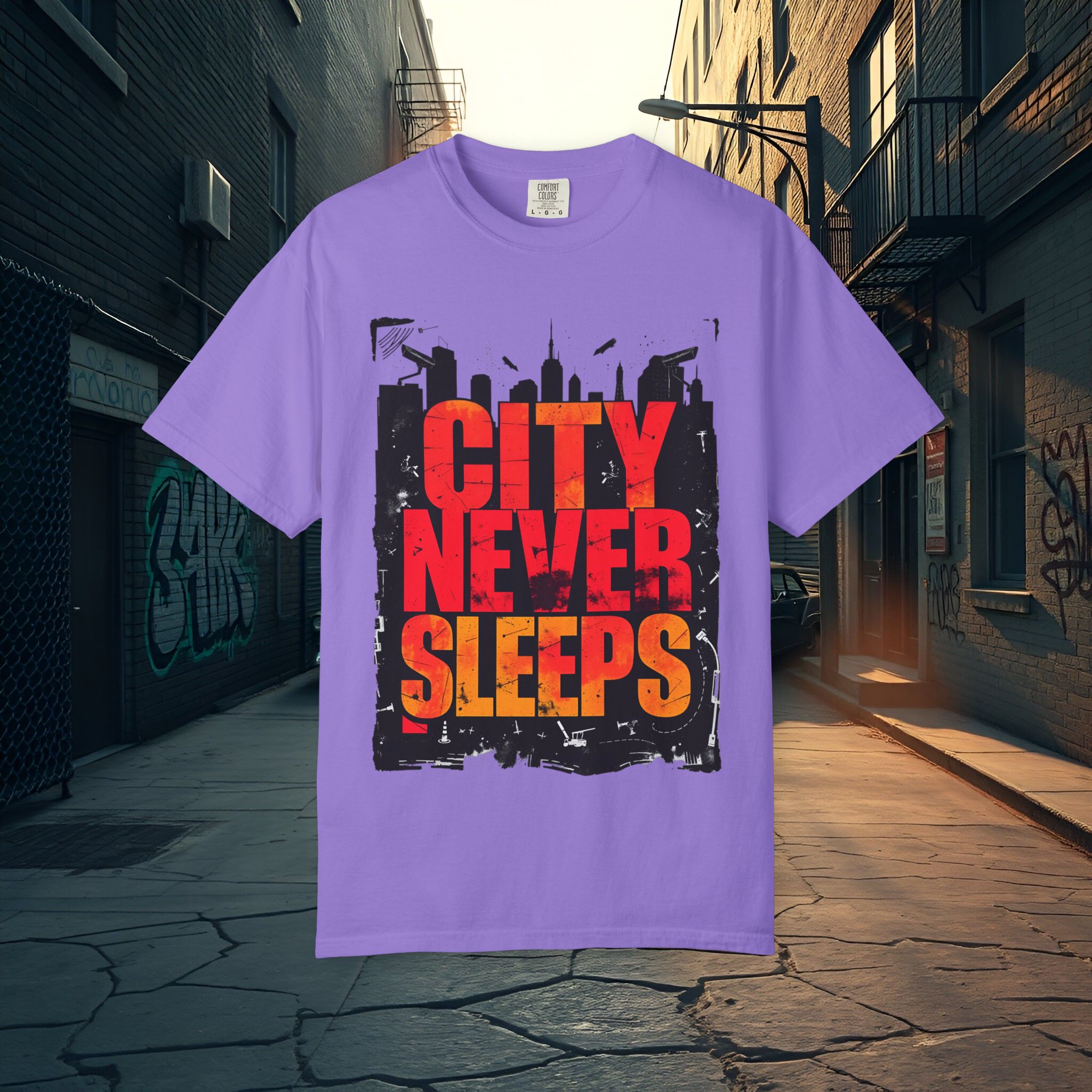 City Vibe T-Shirt — Best Urban Graphic Tee 2025 (City Never Sleeps) - Image 71