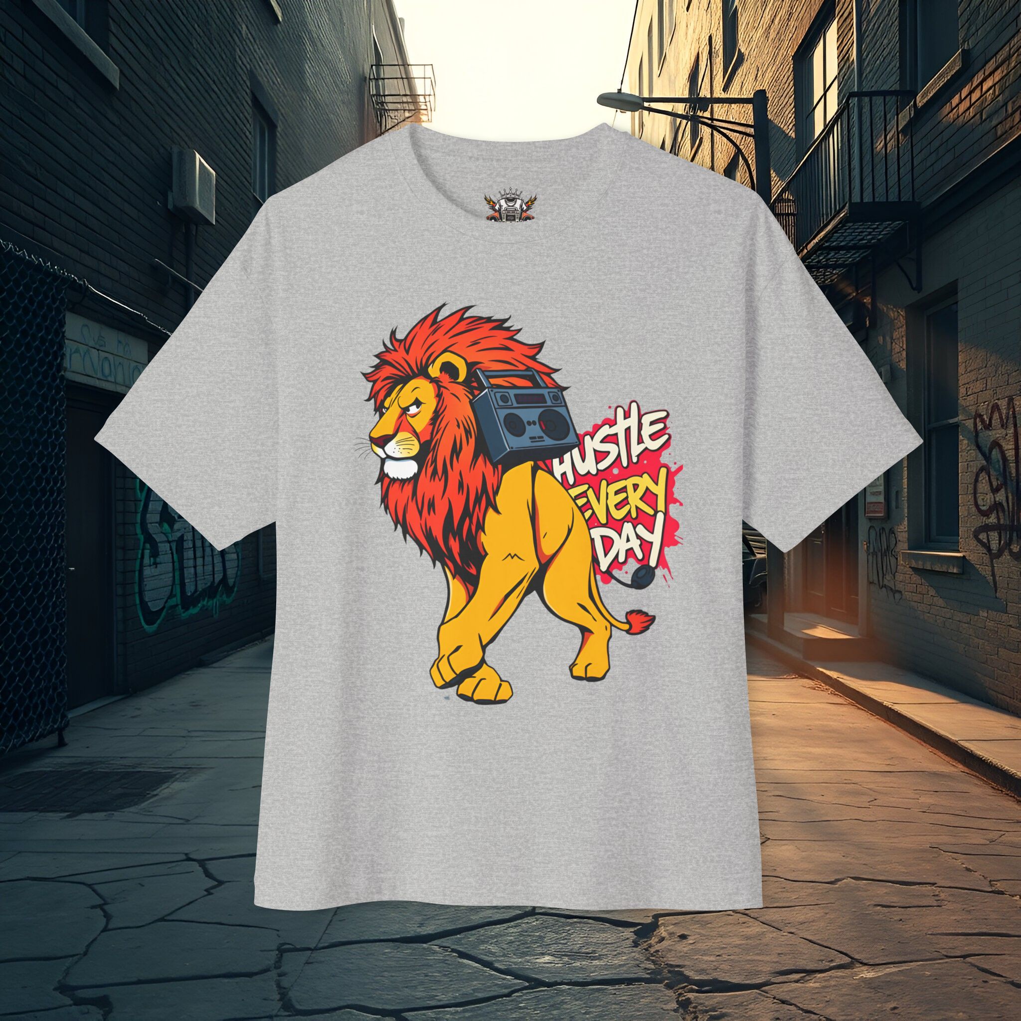 Hustle Every Day Lion T-Shirt — Bold Hustle Tee 2025 (Unisex Oversized) - Image 43
