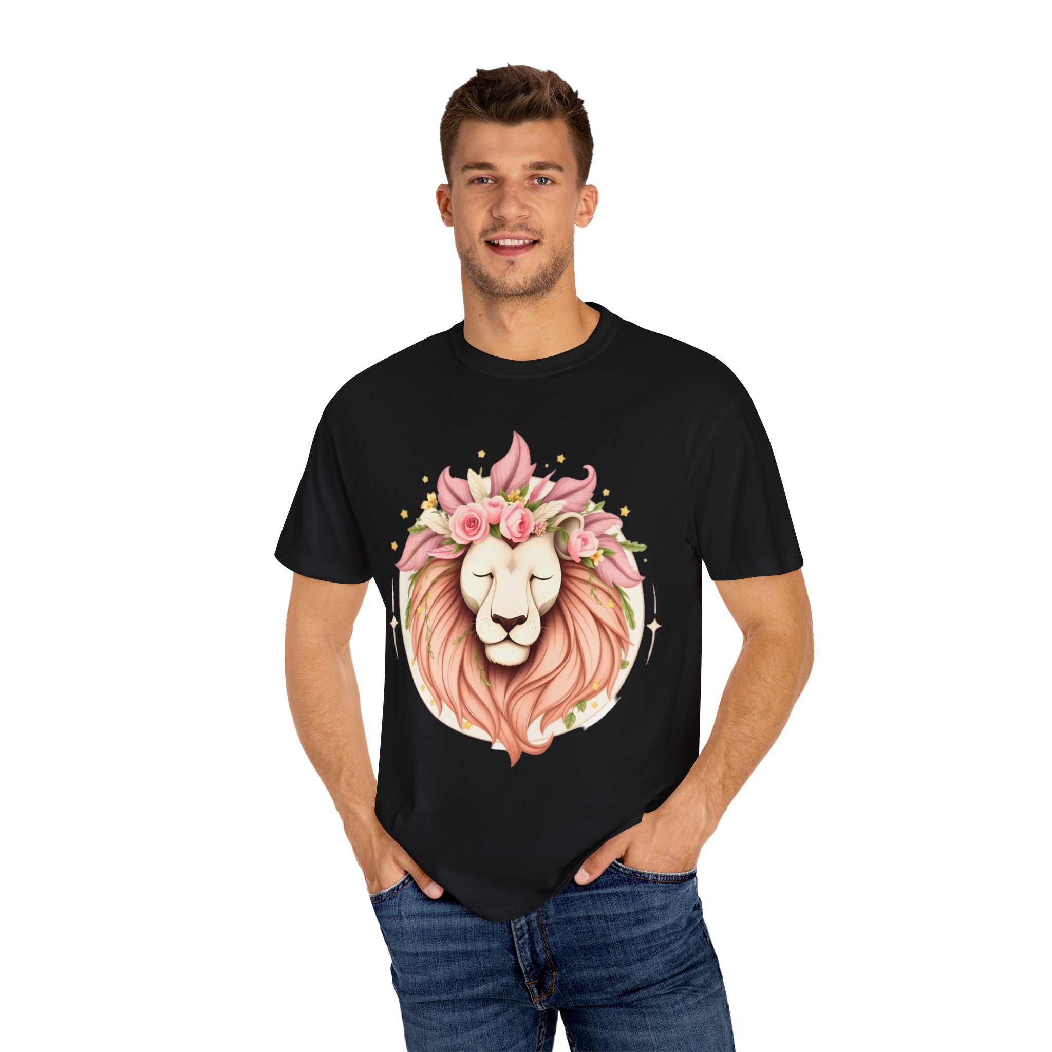 Flower Crown Lion T-Shirt — Beautiful Boho Tee 2025 Top Pick - Image 4
