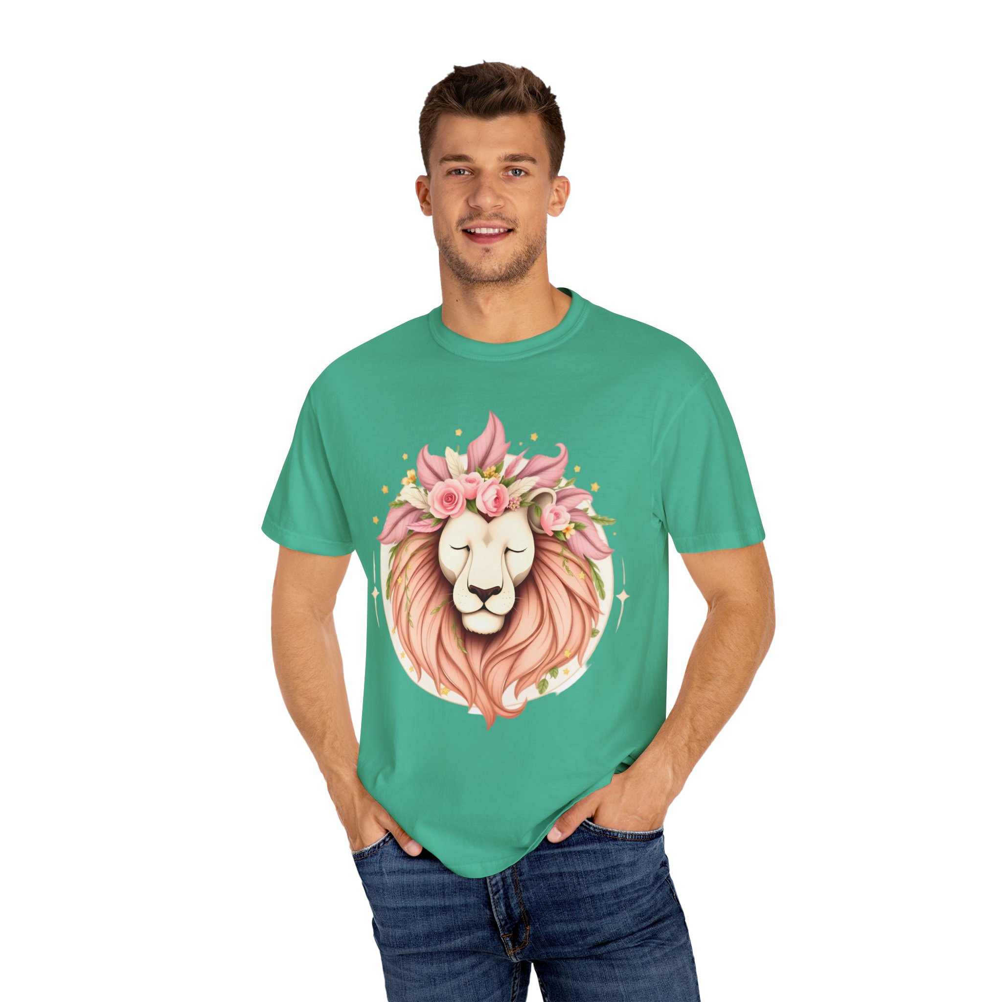 Flower Crown Lion T-Shirt — Beautiful Boho Tee 2025 Top Pick - Image 25