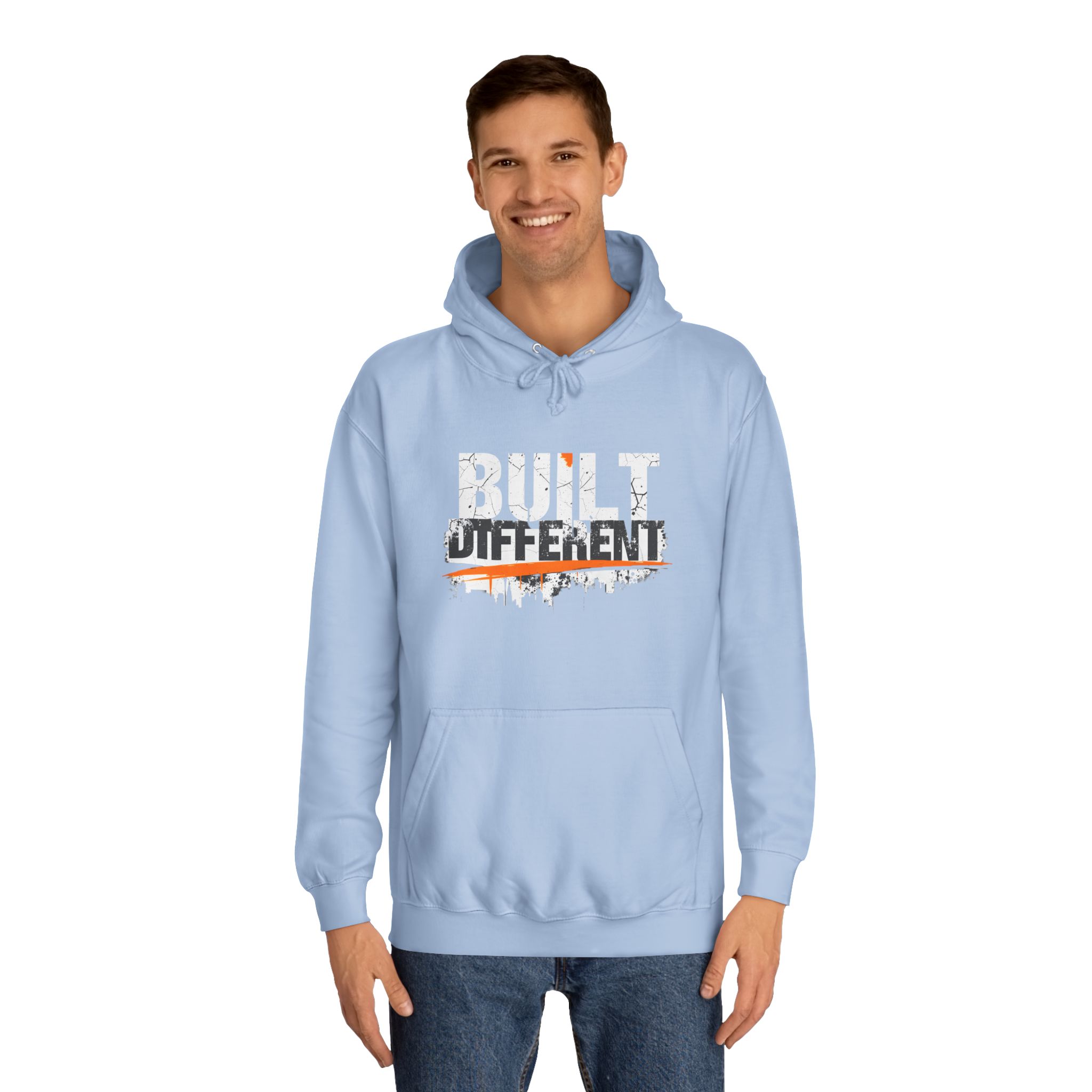 Built Different Hoodie – Unisex College Essential | Cozy 80/20 Fleece (2025) - Image 24