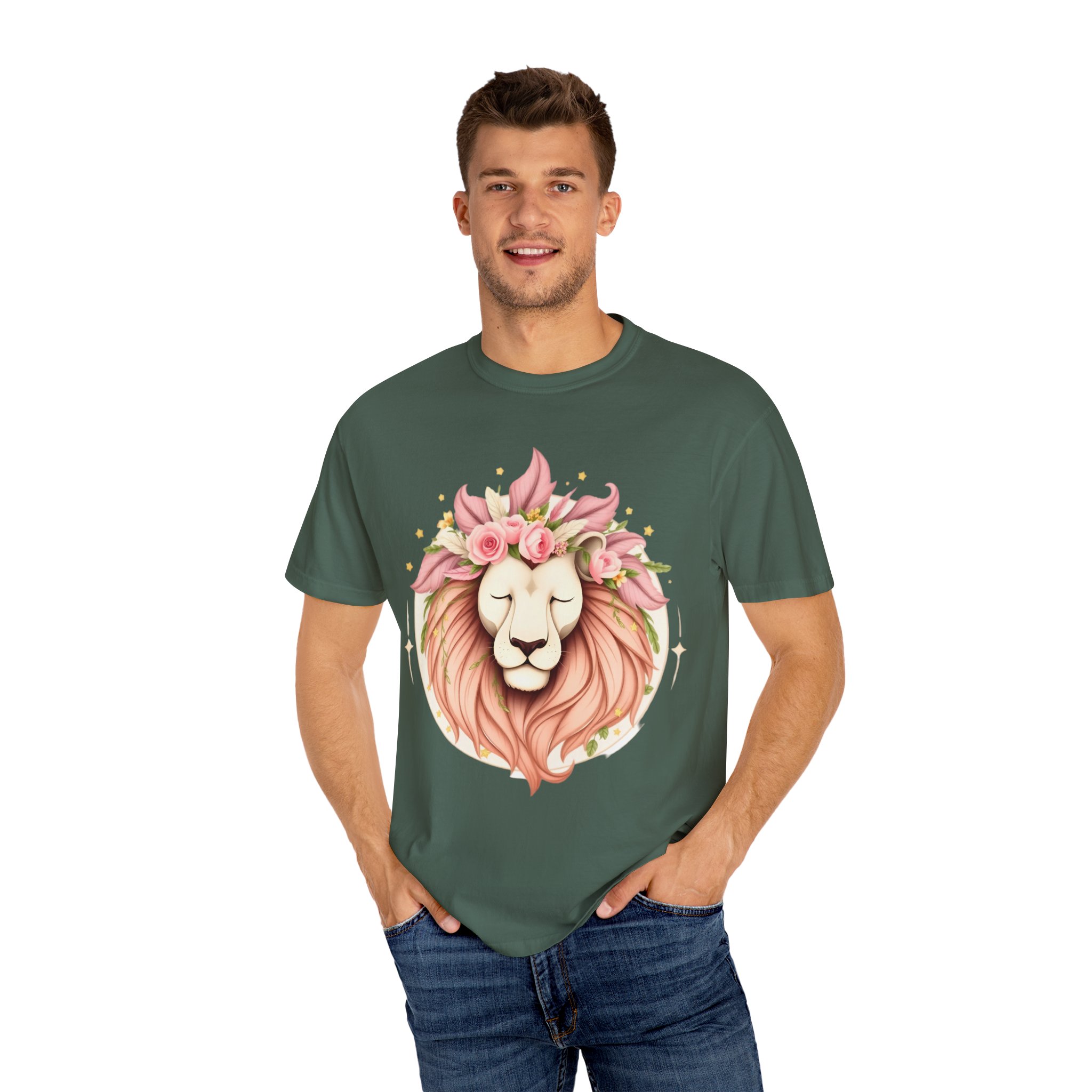 Flower Crown Lion T-Shirt — Beautiful Boho Tee 2025 Top Pick - Image 32