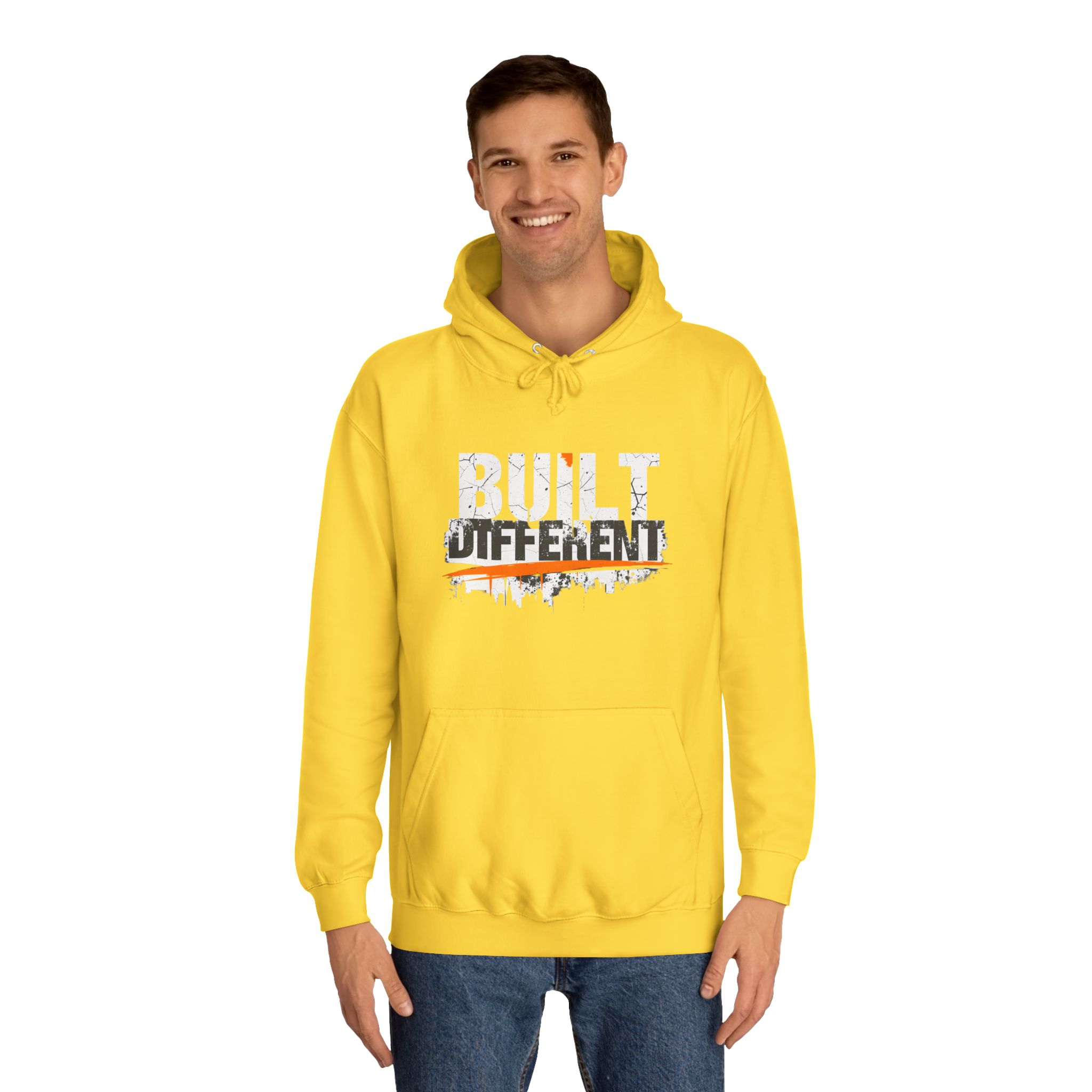 Built Different Hoodie – Unisex College Essential | Cozy 80/20 Fleece (2025) - Image 9