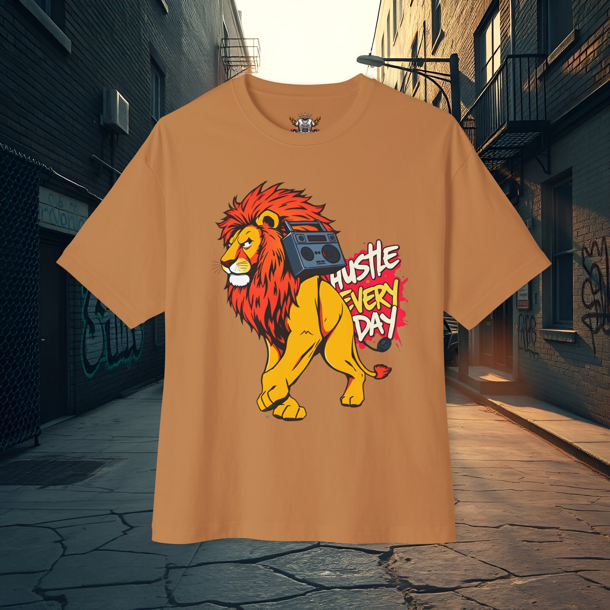 Hustle Every Day Lion T-Shirt — Bold Hustle Tee 2025 (Unisex Oversized) - Image 25