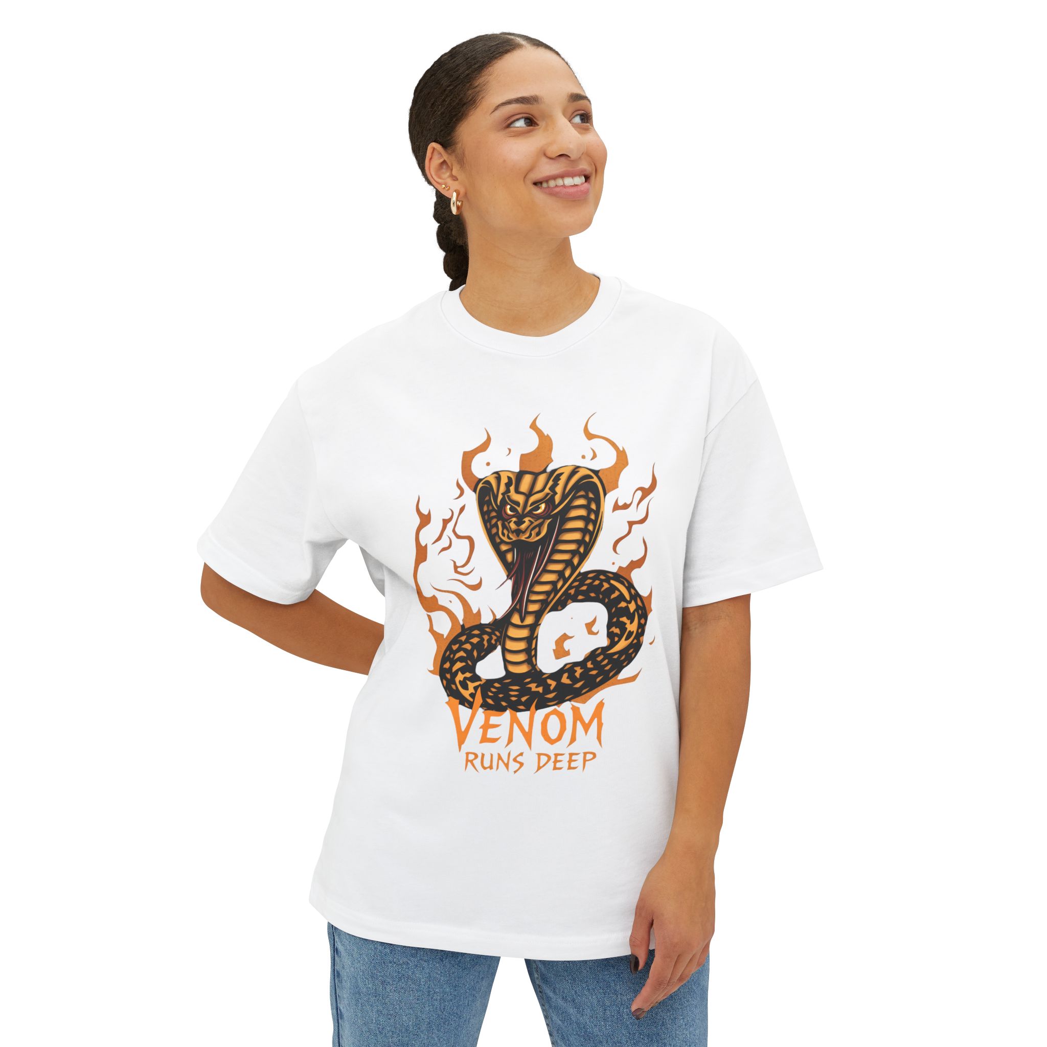 Venom Graphic Boxy Tee, Unisex Oversized T-Shirt, Streetwear Fashion, Casual Outfit, Unique Gift for Him/Her/Teens, Everyday Wear - Image 11