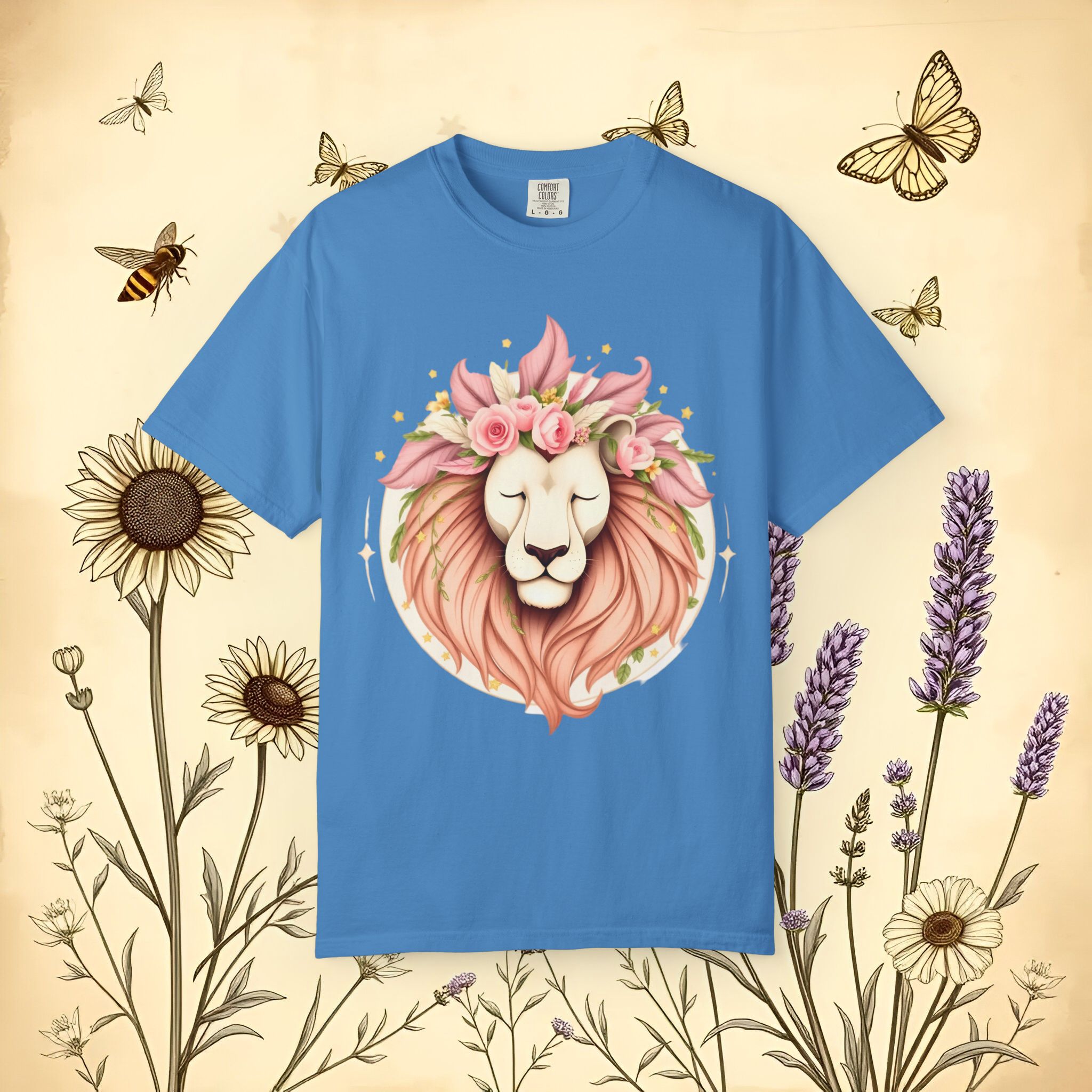 Flower Crown Lion T-Shirt — Beautiful Boho Tee 2025 Top Pick - Image 50