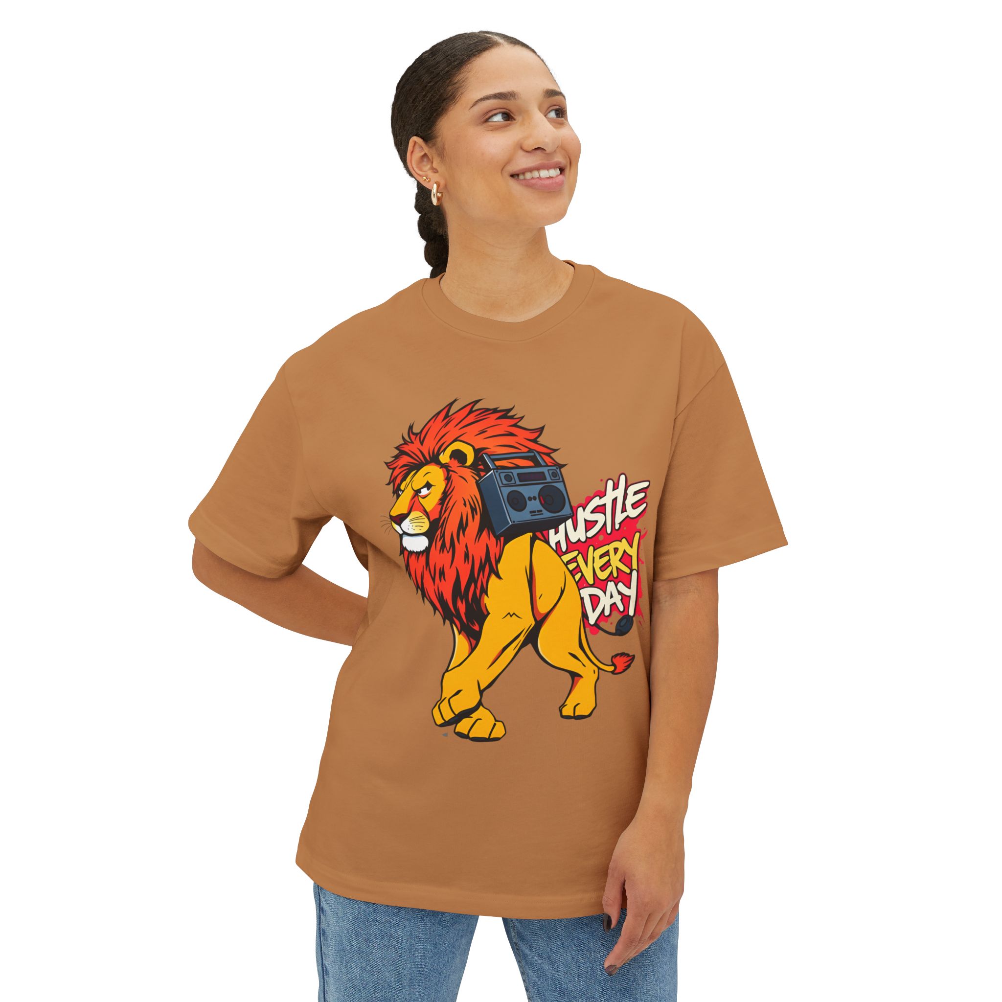 Hustle Every Day Lion T-Shirt — Bold Hustle Tee 2025 (Unisex Oversized) - Image 29