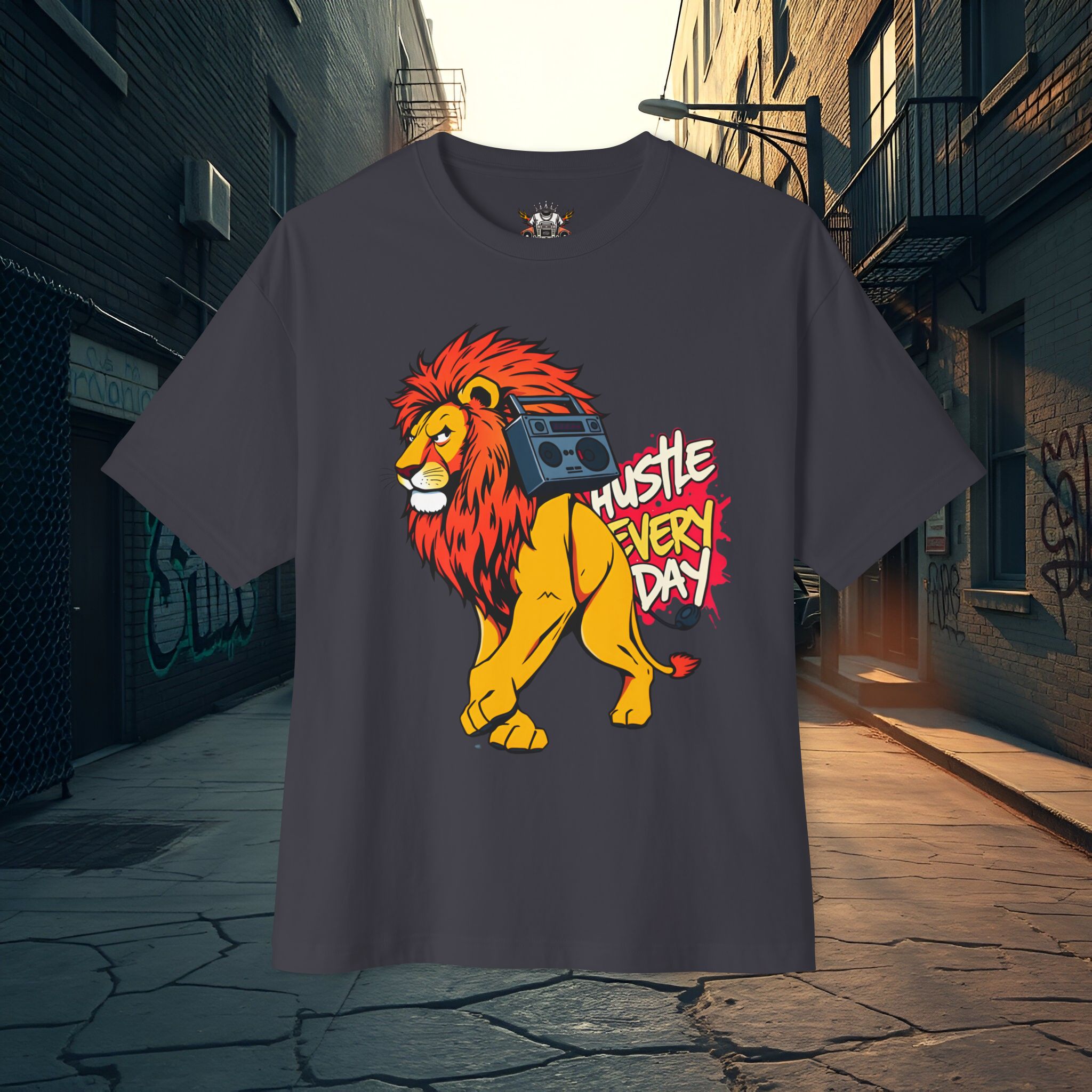 Hustle Every Day Lion T-Shirt — Bold Hustle Tee 2025 (Unisex Oversized) - Image 31