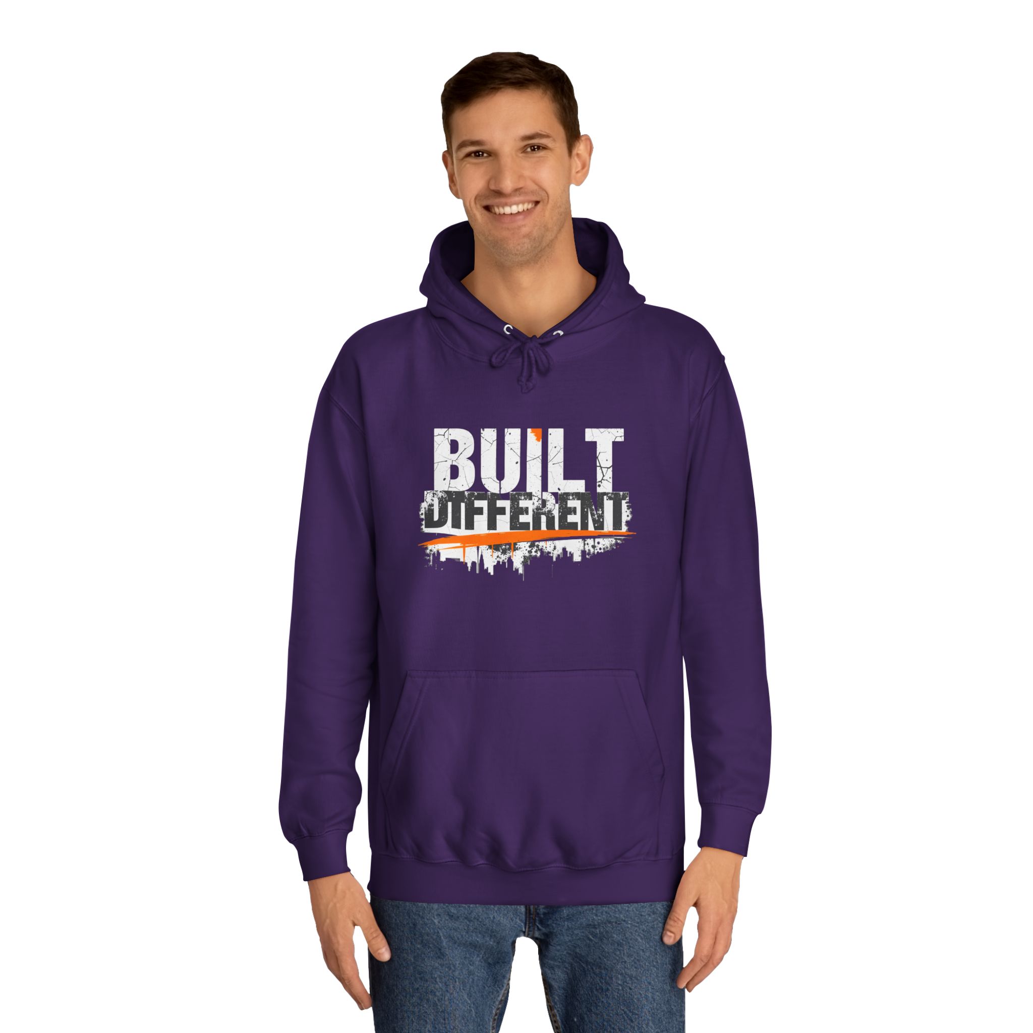 Built Different Hoodie – Unisex College Essential | Cozy 80/20 Fleece (2025) - Image 33