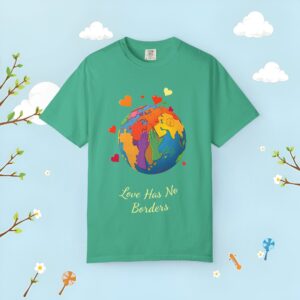 Love Has No Borders T-Shirt — Colorful Earth Love Tee