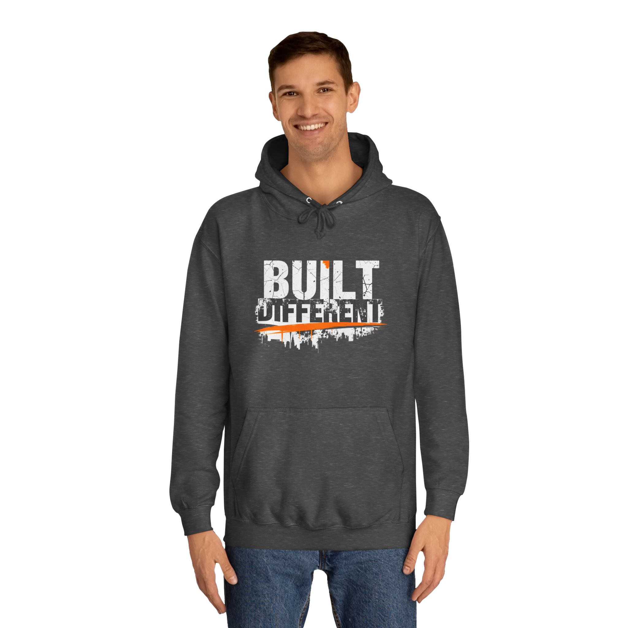 Built Different Hoodie – Unisex College Essential | Cozy 80/20 Fleece (2025) - Image 30
