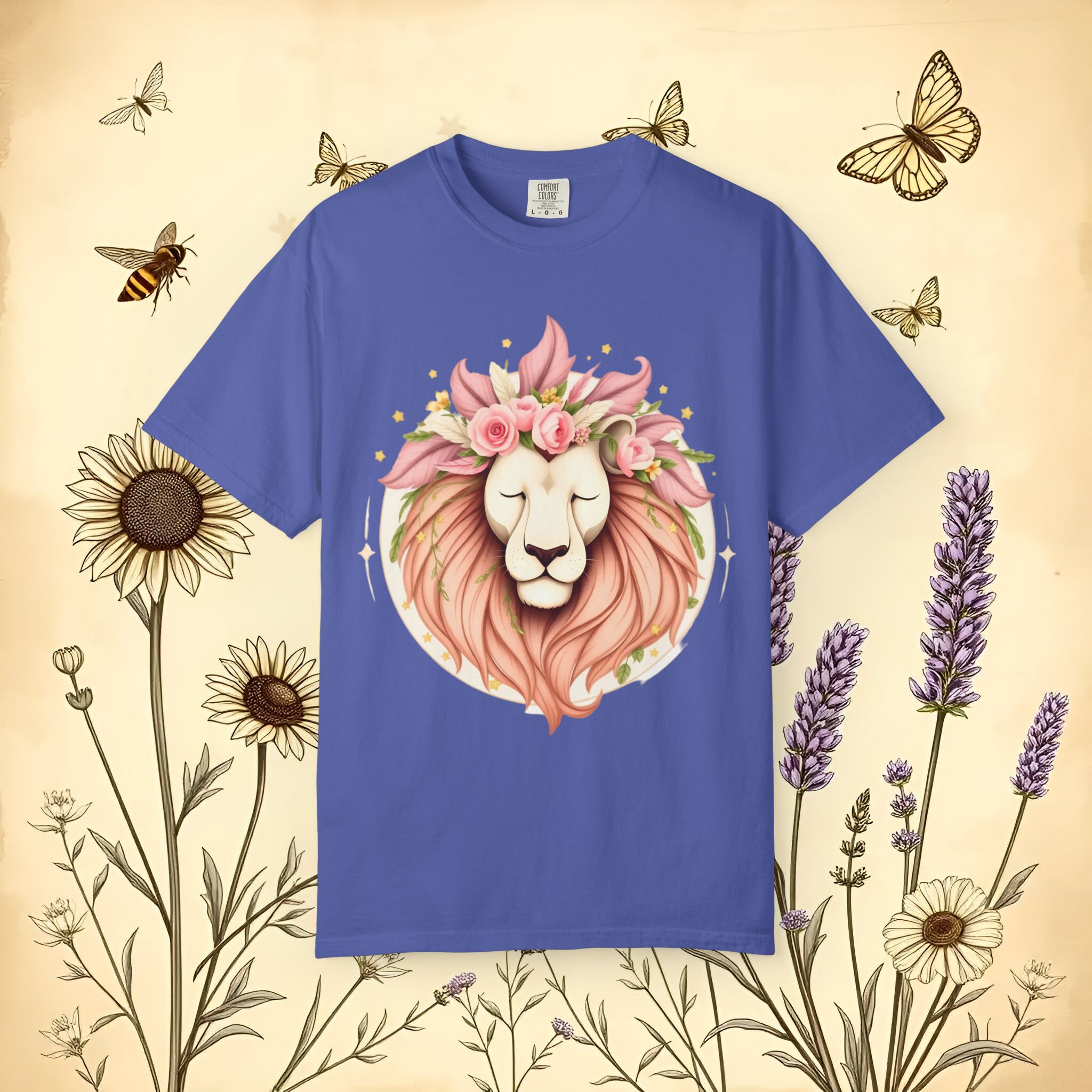 Flower Crown Lion T-Shirt — Beautiful Boho Tee 2025 Top Pick - Image 43