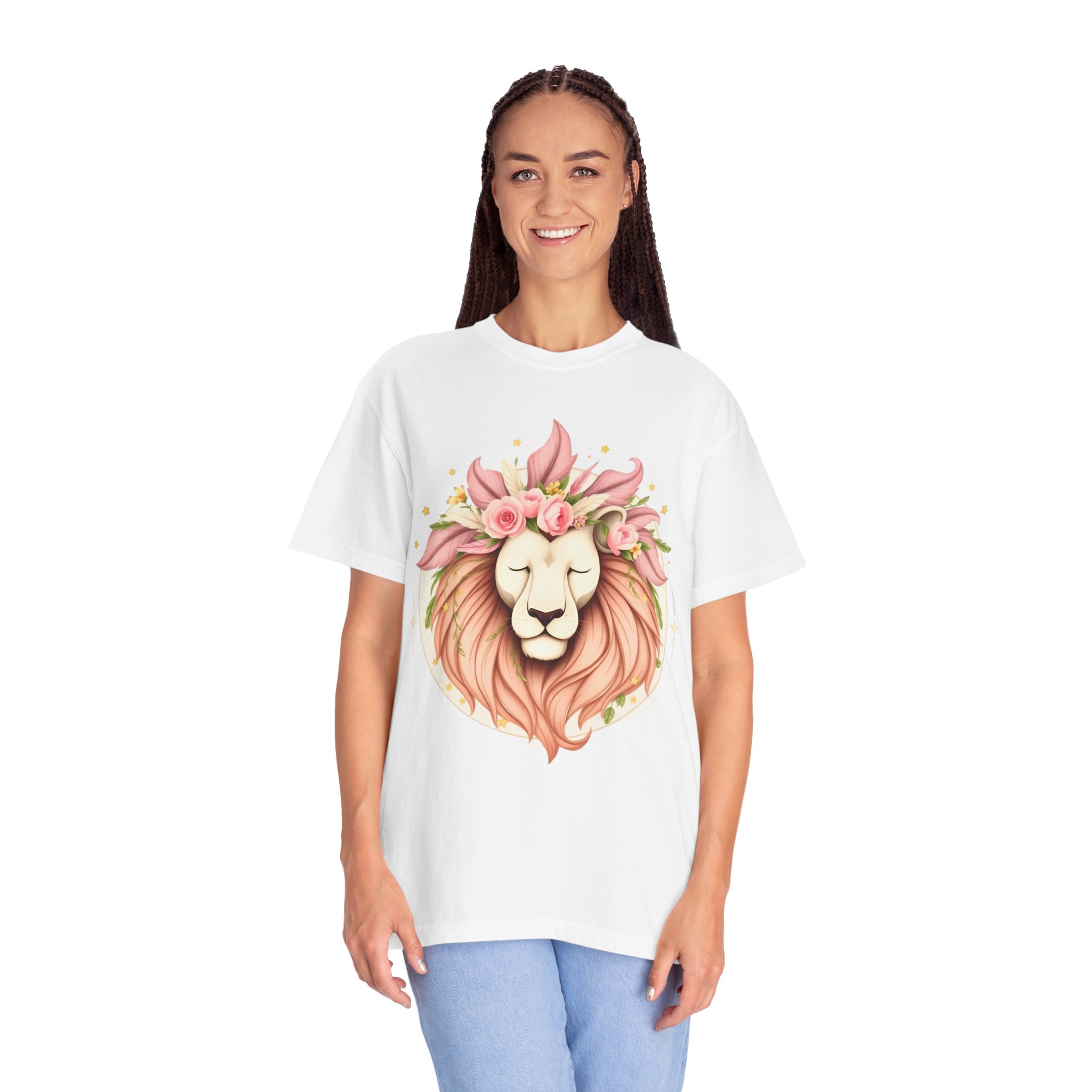 Flower Crown Lion T-Shirt — Beautiful Boho Tee 2025 Top Pick - Image 12